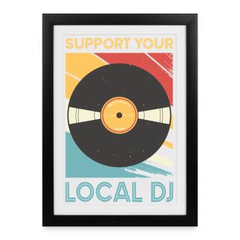 DJ Outfit Gifts - Framed poster (27 × 37 cm) - black - Front
