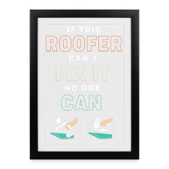 Roofer - Framed poster (27 × 37 cm) - black - Front
