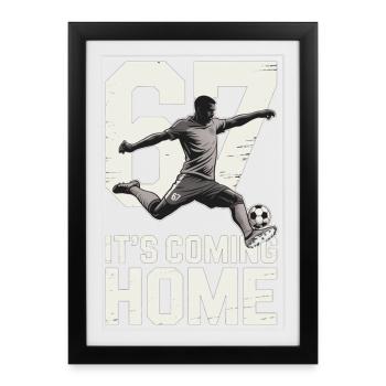 67 – Football - Affiche encadrée (27 × 37 cm) - noir - Devant