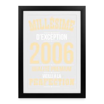 2006 – Millésime d’exception – Qualité premium - Affiche encadrée (27 × 37 cm) - noir - Devant
