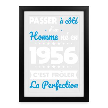 Born in 1956 – Near perfection - Framed poster (27 × 37 cm) - black - Front