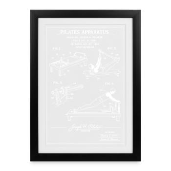 Plan d’Aménagement Pilates - Affiche encadrée (27 × 37 cm) - noir - Devant