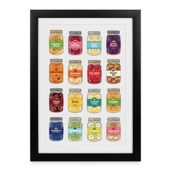 Fruit in a jar - Framed poster (27 × 37 cm) - black - Front