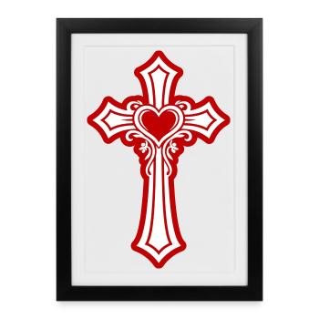 Amour croisé - Affiche encadrée (27 × 37 cm) - noir - Devant