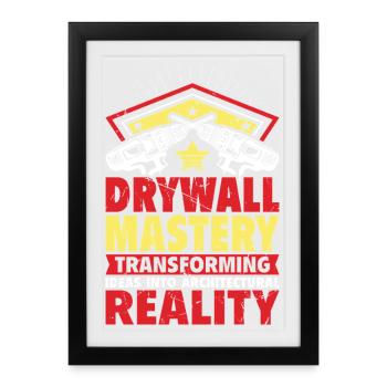 Drywall Drywall Builder Drywall Fitter - Framed poster (27 × 37 cm) - black - Front