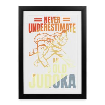 Judo Grandfather - Framed poster (27 × 37 cm) - black - Front