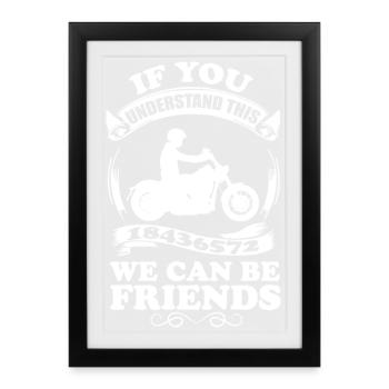 18436572 - V8 Engine Bike Enthusiasts Mechanics - Framed poster (27 × 37 cm) - black - Front