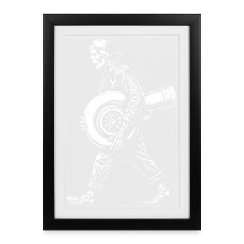 Turbocharger Boost Skeleton Tuning Screwdriver - Framed poster (27 × 37 cm) - black - Front