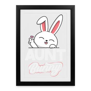 Happy Easter Sweet Easter Bunny Egg Hunt Easter Eggs - Framed poster (27 × 37 cm) - black - Front