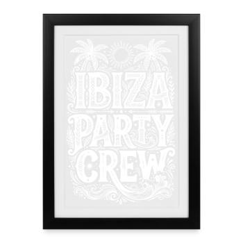 Ibiza Party Crew - Framed poster (27 × 37 cm) - black - Front