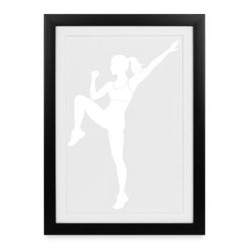 Cadeau de fitness de groupe pour un athlète de fitness - Affiche encadrée (27 × 37 cm) - noir - Devant