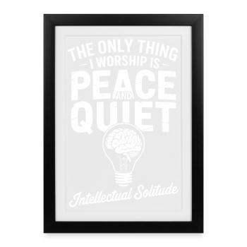 Lampe de l’Esprit Paix et Silence - Affiche encadrée (27 × 37 cm) - noir - Devant