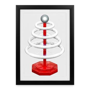Electric Christmas tree - Framed poster (27 × 37 cm) - black - Front