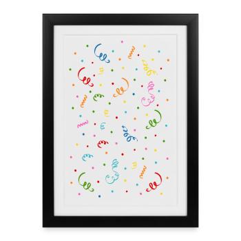 Confetti Streamers - Framed poster (27 × 37 cm) - black - Front