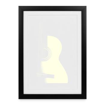 Guitar - Framed poster (27 × 37 cm) - black - Front