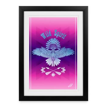 sauvage POSTER - Affiche encadrée (27 × 37 cm) - noir - Devant