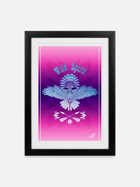 wild spirit POSTER - Gerahmtes Poster (27 × 37 cm) - Schwarz