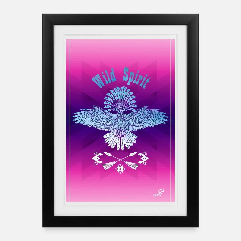 sauvage POSTER - Affiche encadrée (27 × 37 cm) - noir