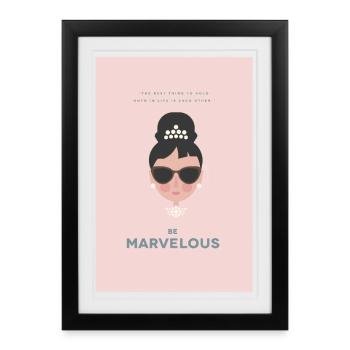 Audrey Hepburn - Affiche encadrée (27 × 37 cm) - noir - Devant