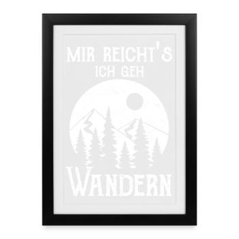 Hiking Hikers - Framed poster (27 × 37 cm) - black - Front