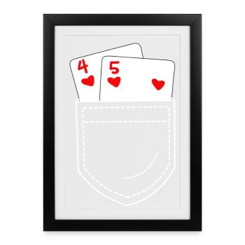 poker - Framed poster (27 × 37 cm) - black - Front