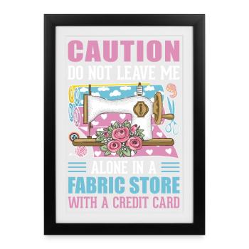 Couture - Affiche encadrée (27 × 37 cm) - noir - Devant