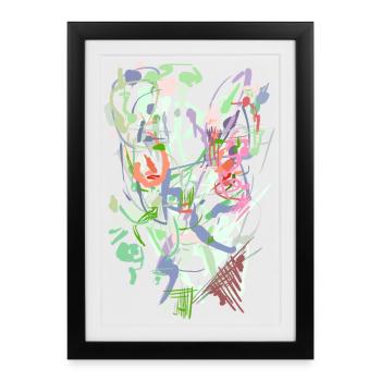 Background Design - Pastel - Framed poster (27 × 37 cm) - black - Front