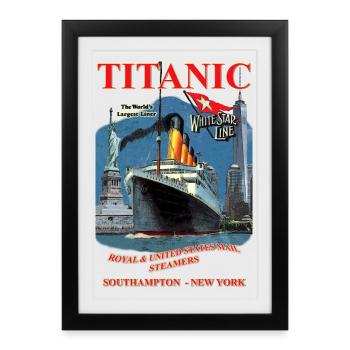 TITANIC création Louis RUNEMBERG © Adagp - Affiche encadrée (27 × 37 cm) - noir - Devant