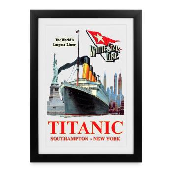 TITANIC CREATION Louis RUNEMBERG © Adagp - Affiche encadrée (27 × 37 cm) - noir - Devant