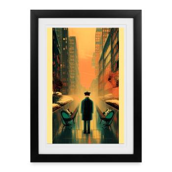 Streets 3 - Framed poster (27 × 37 cm) - black - Front