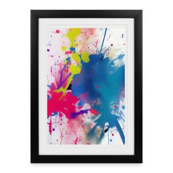 Splashes of color. Painting - Framed poster (27 × 37 cm) - black - Front