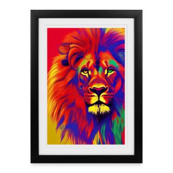 Le Roi Lion - Affiche encadrée (27 × 37 cm) - noir - Devant