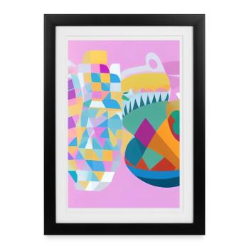 Shapes and patterns - Framed poster (27 × 37 cm) - black - Front