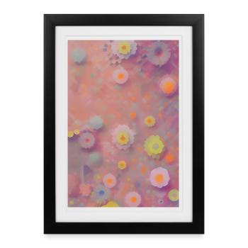Art floral - Affiche encadrée (27 × 37 cm) - noir - Devant
