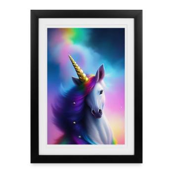 Unicorn - Framed poster (27 × 37 cm) - black - Front