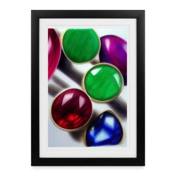 Pierres précieuses - Affiche encadrée (27 × 37 cm) - noir - Devant