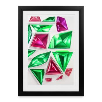 Pierres précieuses - Affiche encadrée (27 × 37 cm) - noir - Devant