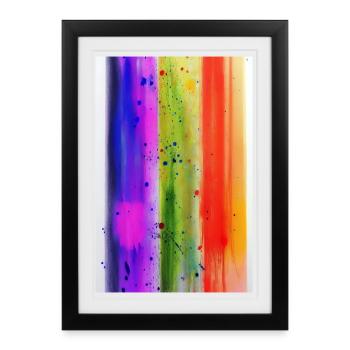 Splashes of paint - Framed poster (27 × 37 cm) - black - Front