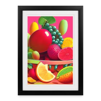 Fruit - Affiche encadrée (27 × 37 cm) - noir - Devant