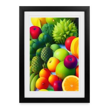 Fruit - Affiche encadrée (27 × 37 cm) - noir - Devant