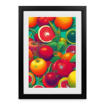 Fruit - Affiche encadrée (27 × 37 cm) - noir - Devant