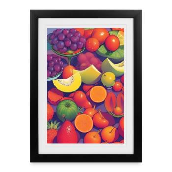 Fruit - Affiche encadrée (27 × 37 cm) - noir - Devant