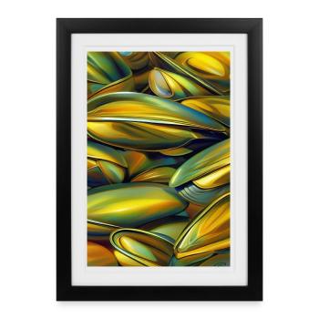 Moules - Affiche encadrée (27 × 37 cm) - noir - Devant