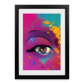 Art abstrait - Affiche encadrée (27 × 37 cm) - noir - Devant
