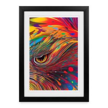 Art abstrait - Affiche encadrée (27 × 37 cm) - noir - Devant