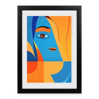 Art abstrait - Affiche encadrée (27 × 37 cm) - noir - Devant