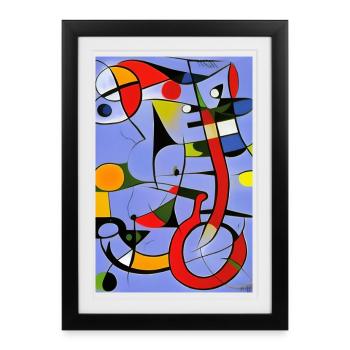 Art abstrait - Affiche encadrée (27 × 37 cm) - noir - Devant