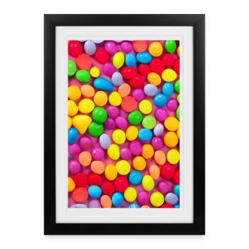 Bonbons - Affiche encadrée (27 × 37 cm) - noir - Devant