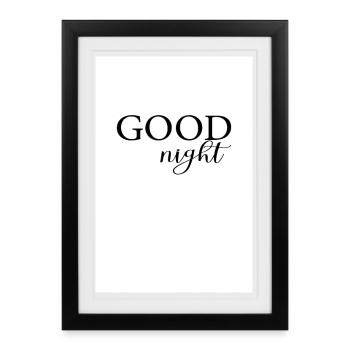 Good night Poster Design - Framed poster (27 × 37 cm) - black - Front