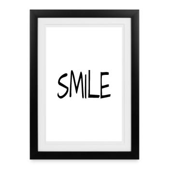 SMILE Poster Design - Framed poster (27 × 37 cm) - black - Front
